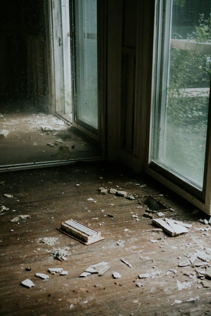 fire damage in a home